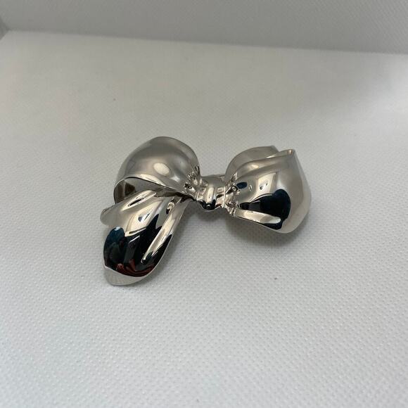 Monet Jewelry - Vintage Monet Large Bow Silver Plated Brooch